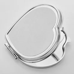 Vintage Lines Heart Compact Mirror