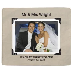 Vintage Photo Message Plush Blanket