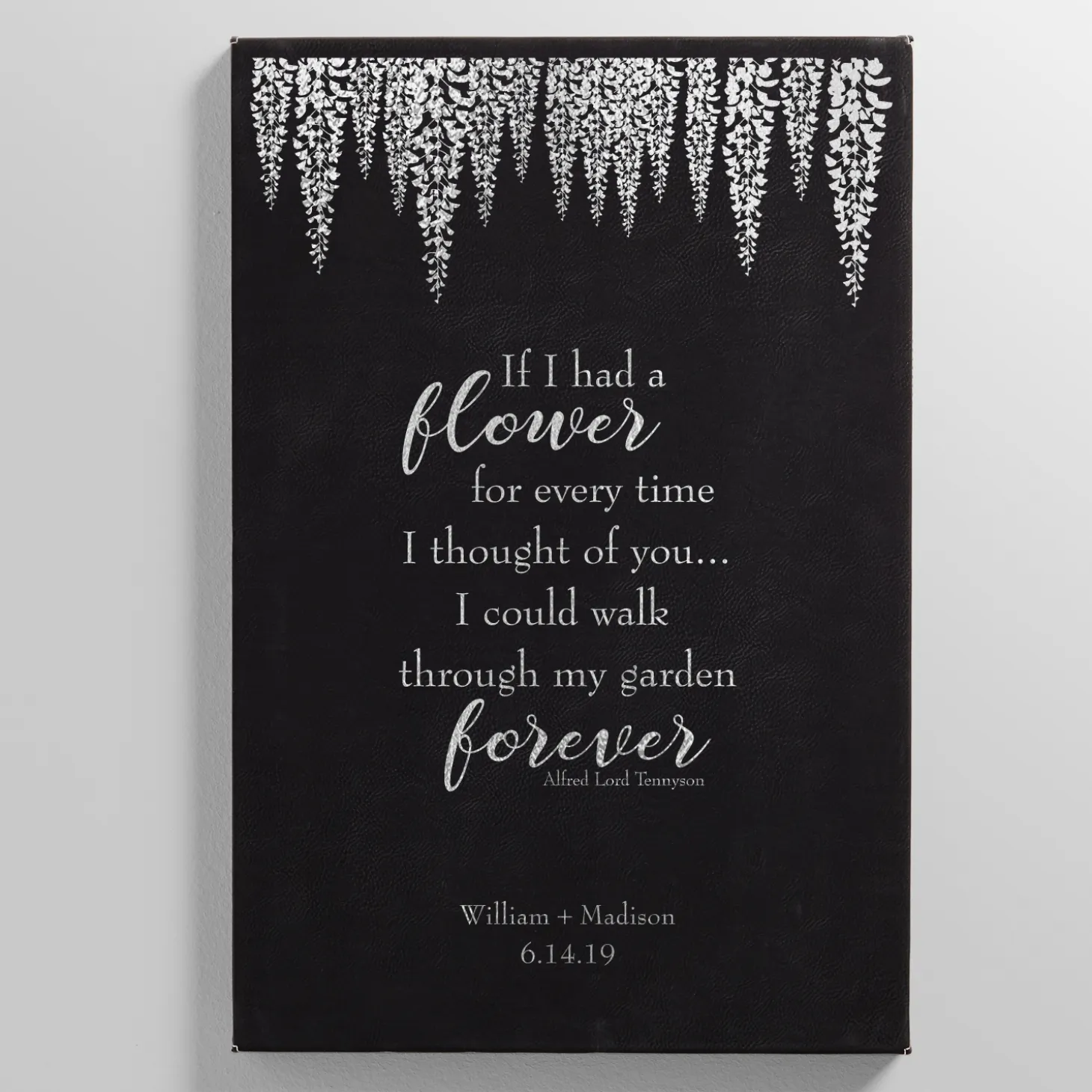 Walk Through My Garden Leather Wall Art