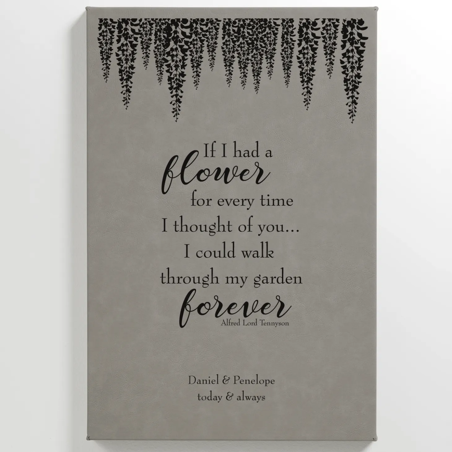 Walk Through My Garden Leather Wall Art