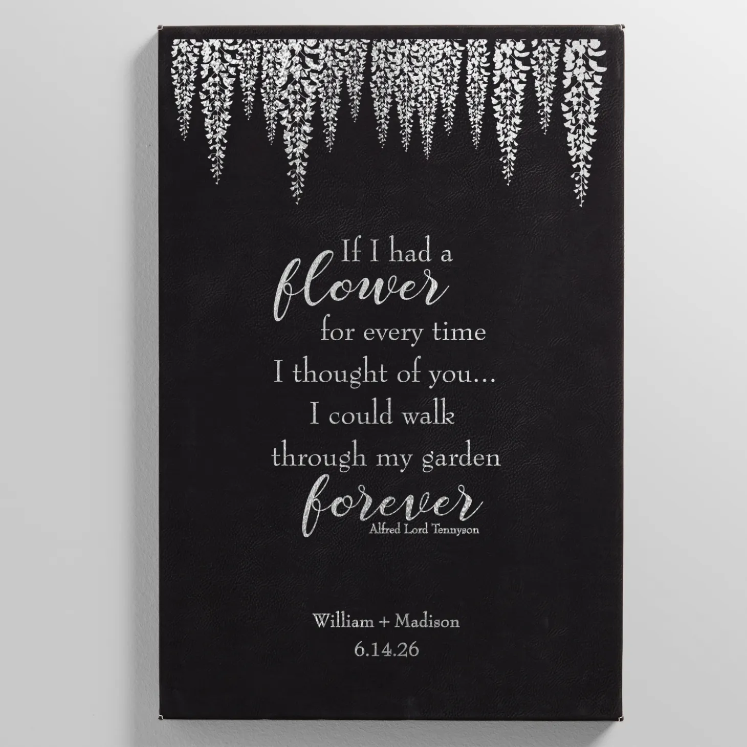 Walk Through My Garden Leather Wall Art