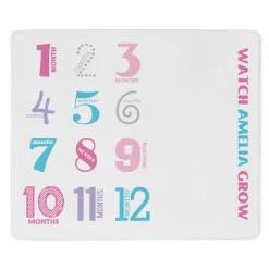 Watch Me Grow Milestone Baby Blanket