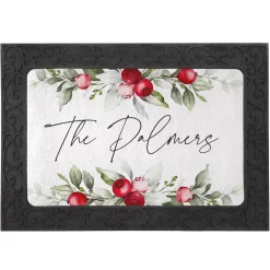 Watercolor Holly Doormat