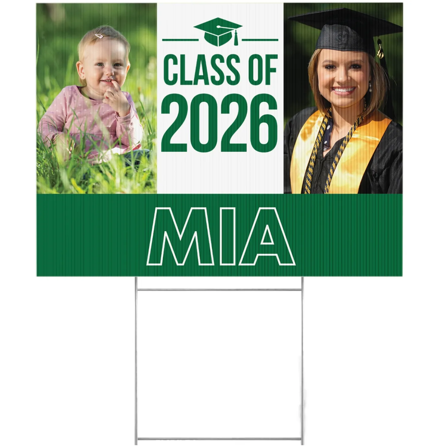 Way To Grow! Graduation Photo Yard Sign