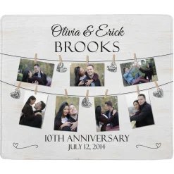 We Belong Together Anniversary Photo Plush Blanket