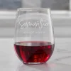 Wedding Party Stemless Wine Glass