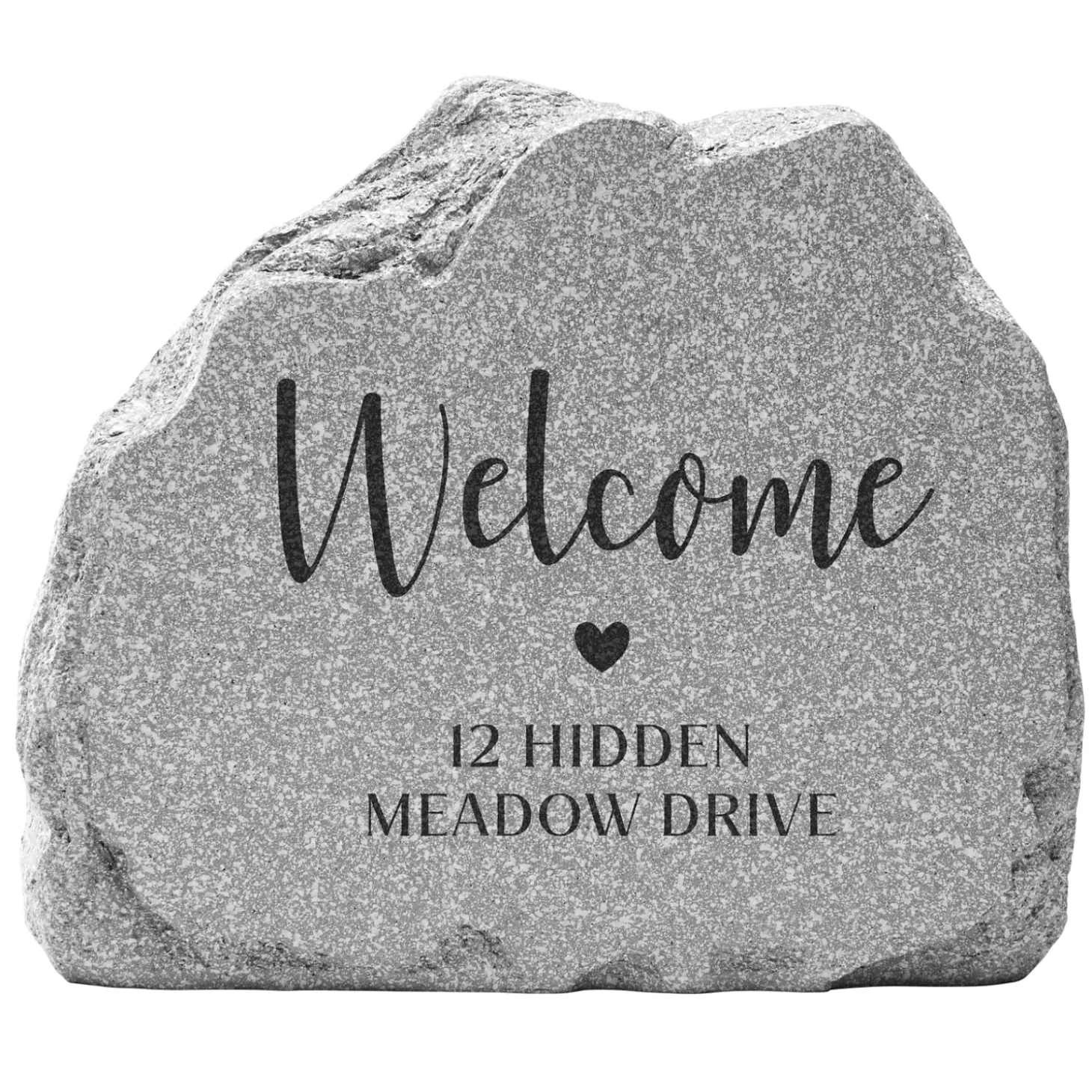 Welcome Address Standing Garden Stone