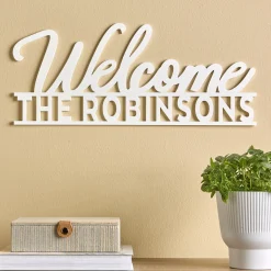 Welcome Lasered Acrylic Wall Sign