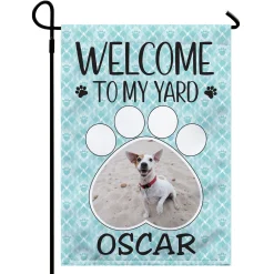 Welcome to My Yard Photo Garden Flag