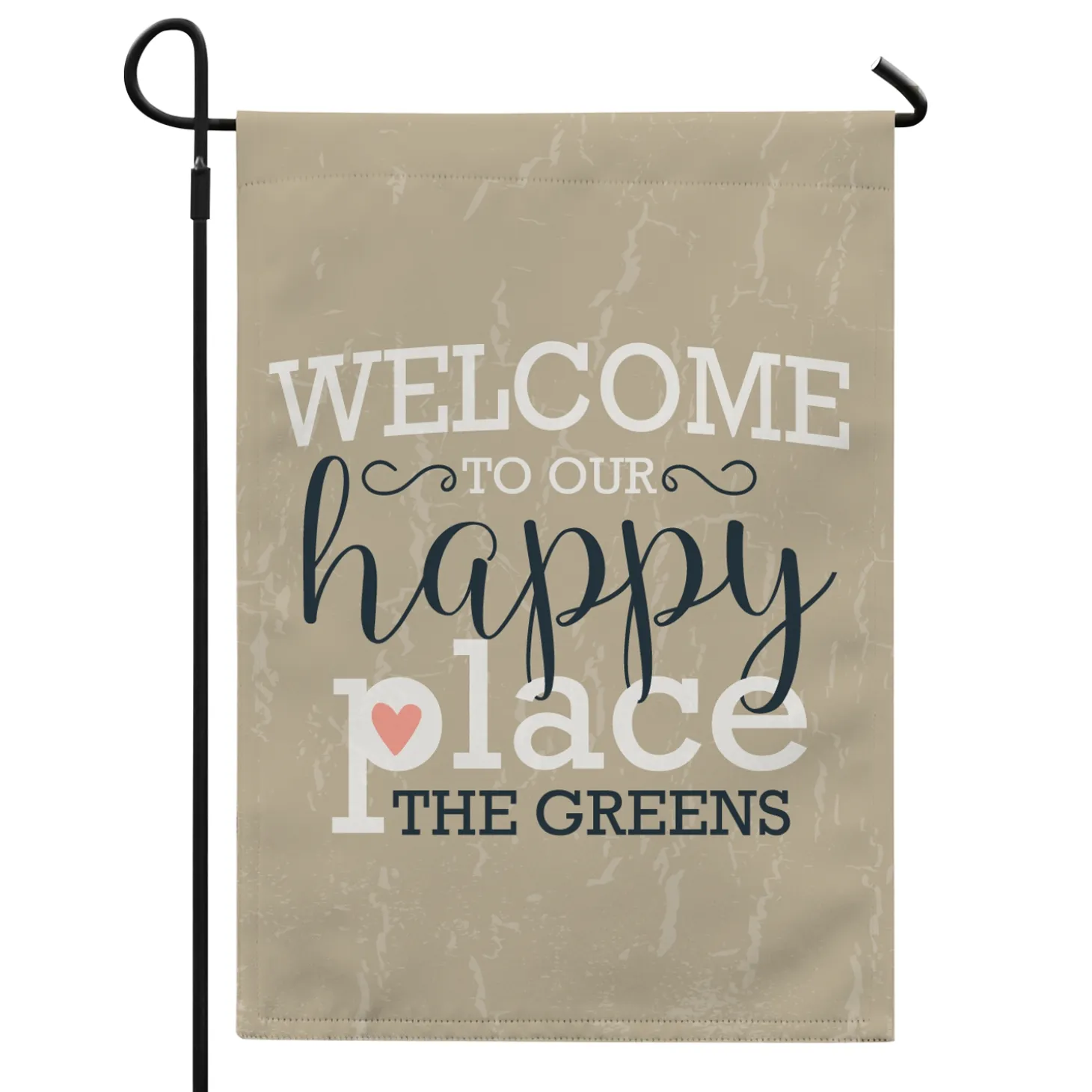 Welcome to Our Happy Place Garden Flag