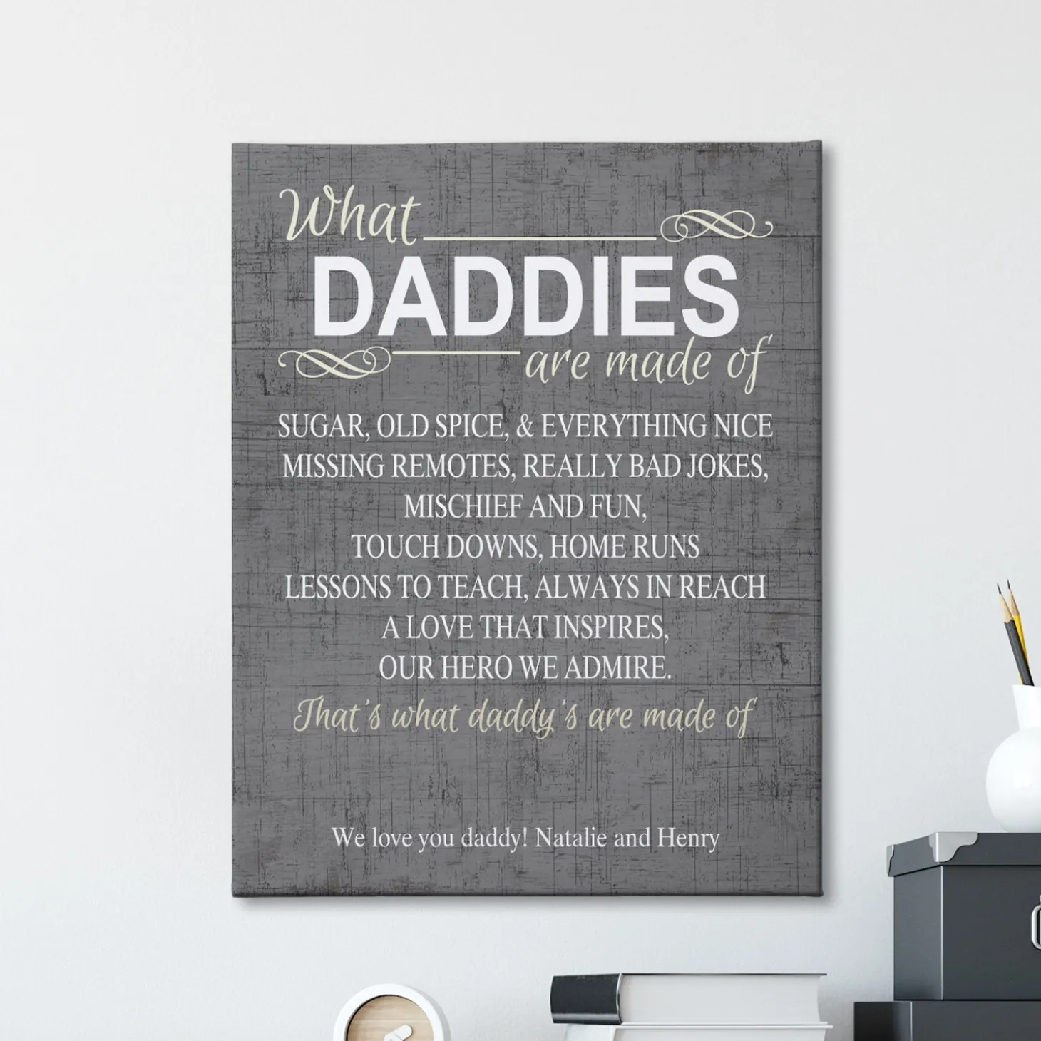 What He's Made Of Wall Art
