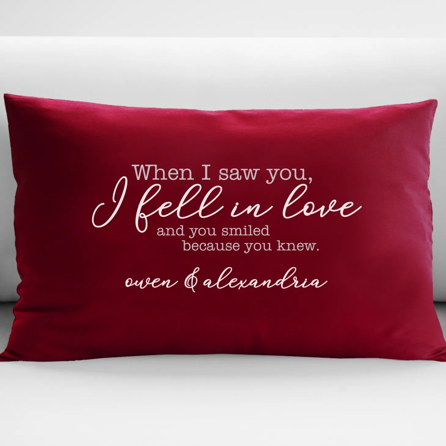 When We Fell In Love Throw Pillow