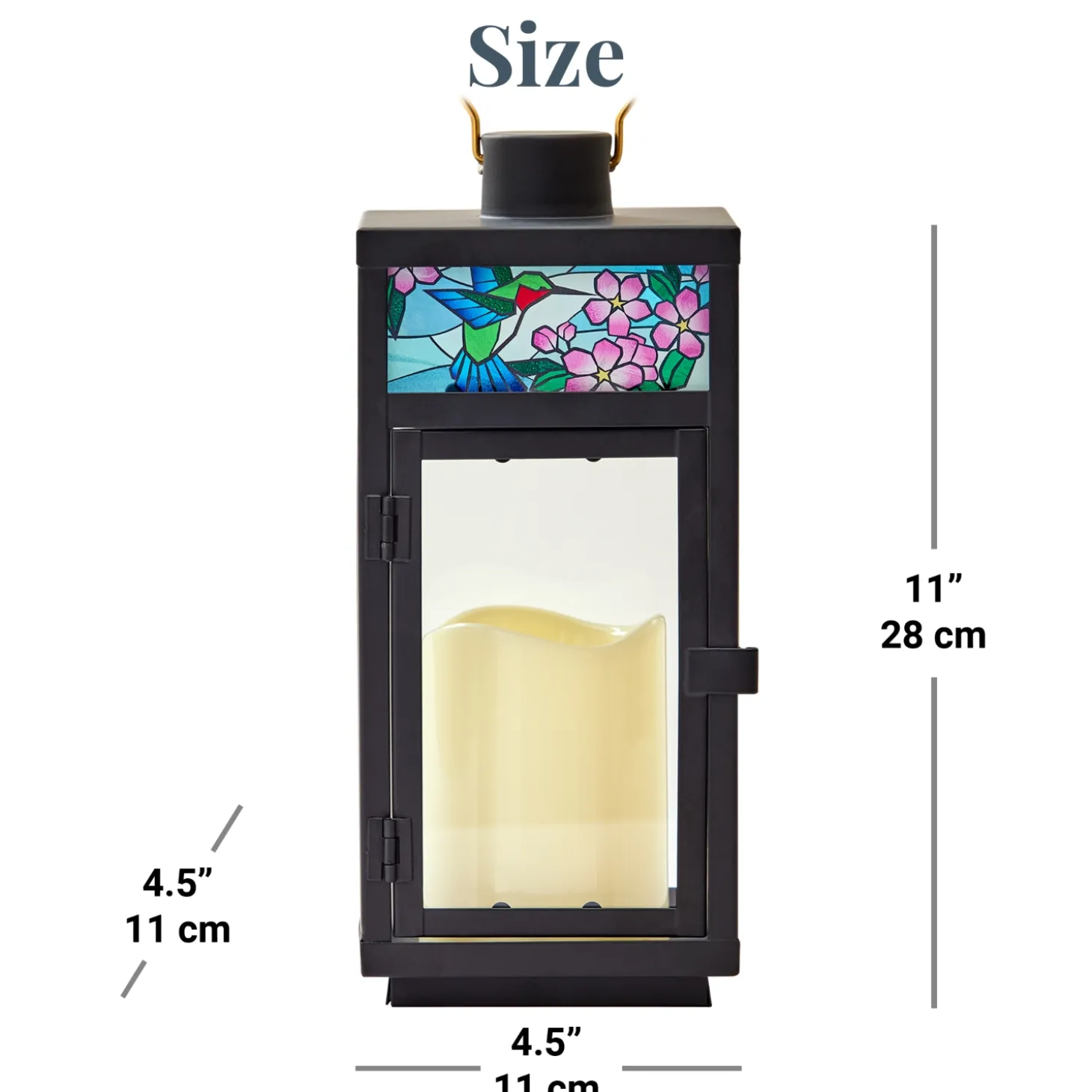 Whispering Wings Stained Glass Memorial Lantern