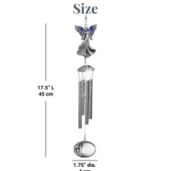 Whispers From Heaven 17.5 inch Pewter Wind Chime