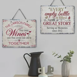 Wine Lovers Slate Sign