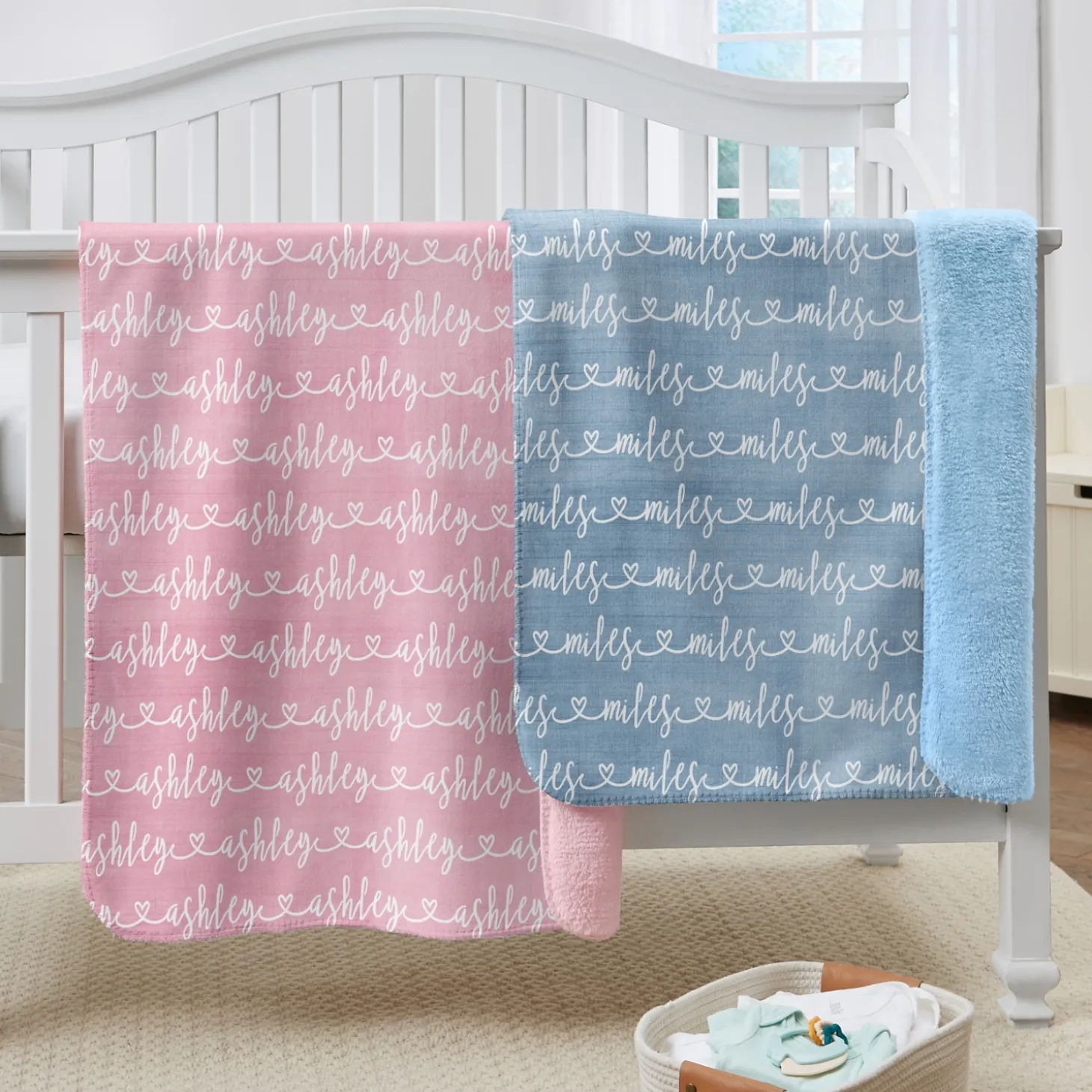 Written with Love Sherpa Baby Blanket