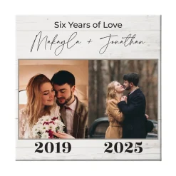 Years of Love Photo Anniversary Canvas