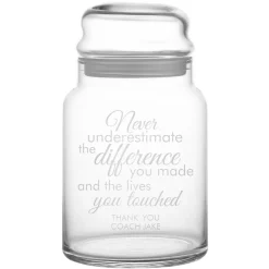 You Made A Difference Glass Treat Jar