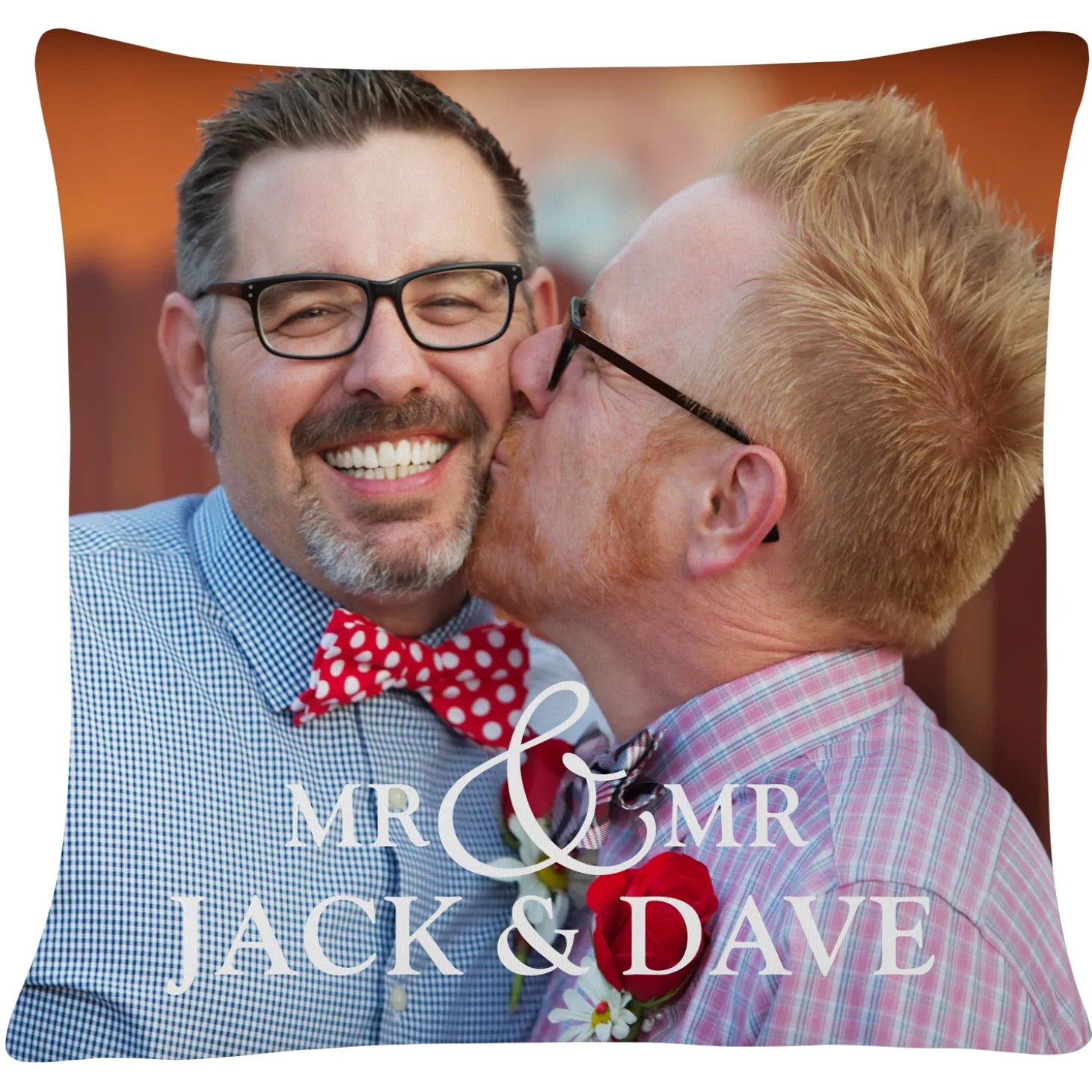 You & Me Wedding Photo Pillow