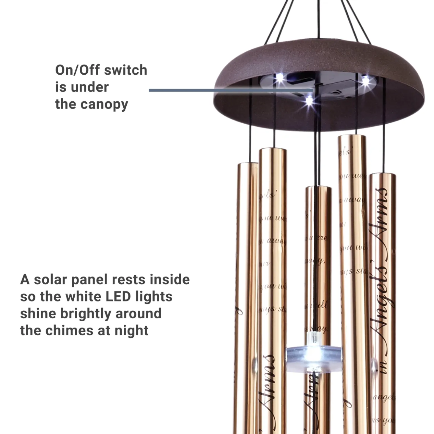 Your Light Shines Bright Solar 29 inch Wind Chime