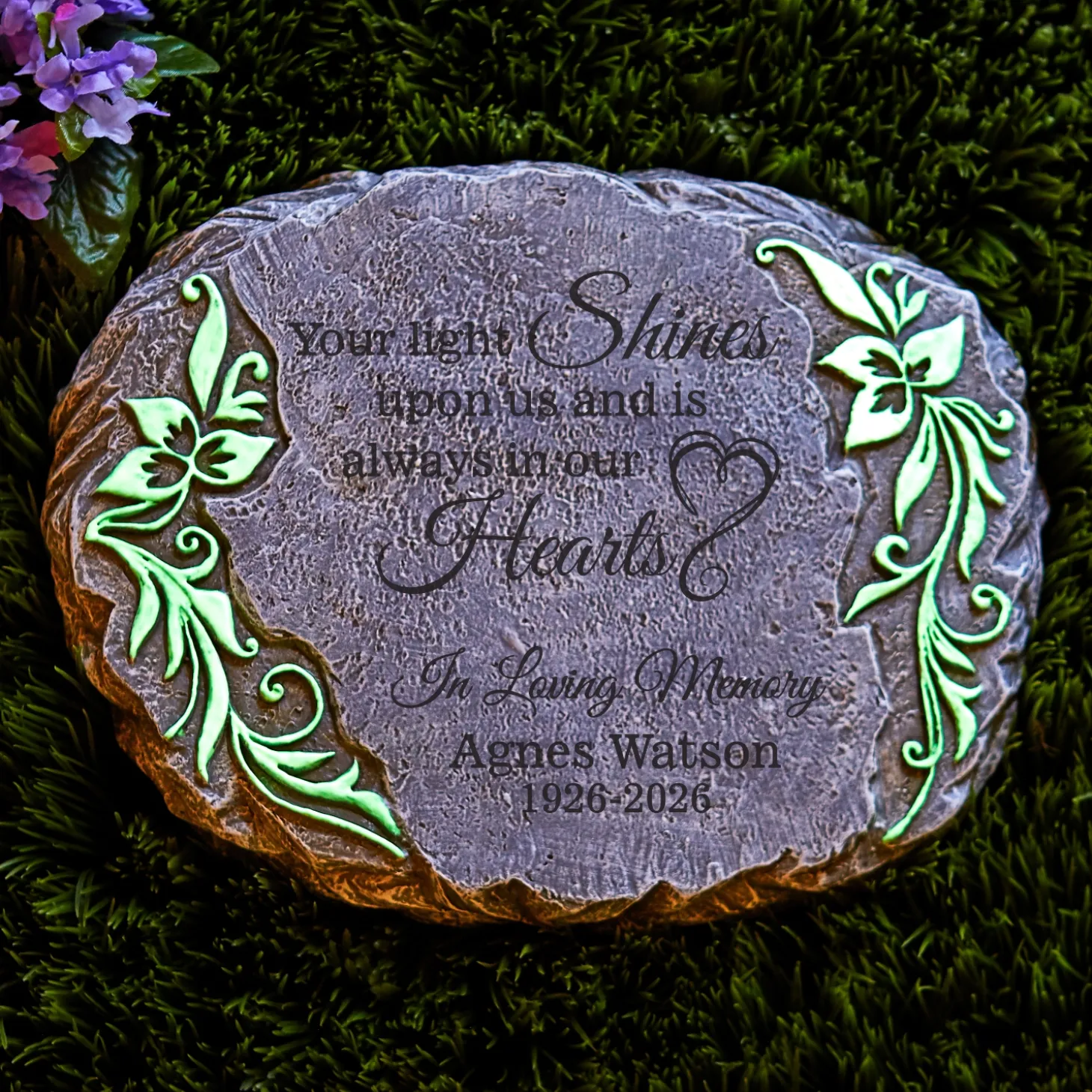 Your Light Shines Memorial Garden Stone