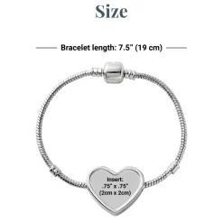 Zodiac Stars Heart Charm Bracelet